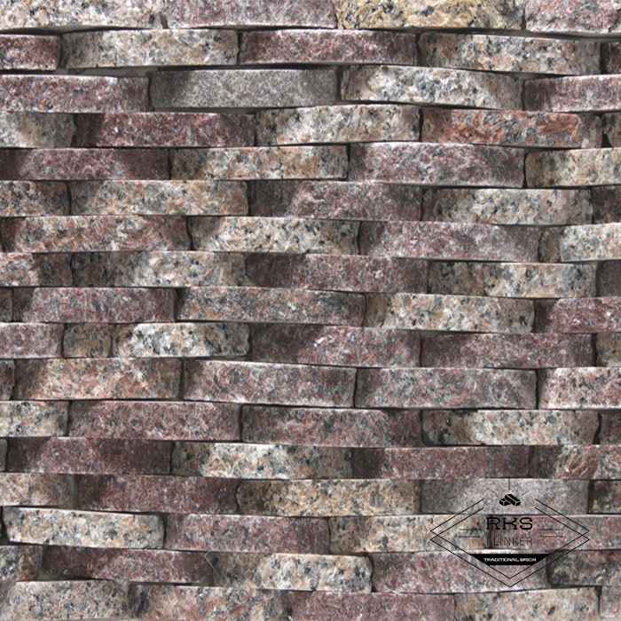 Фасадный камень Плетёнка — Гранит Капустинский в Старом Осколе